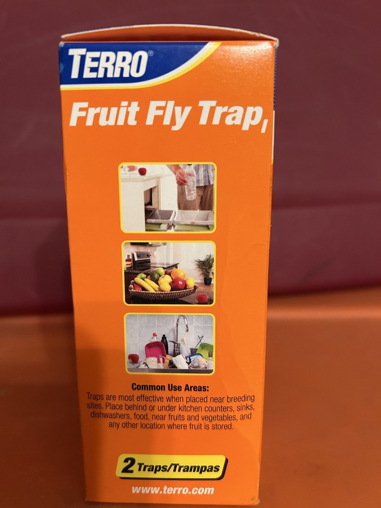 TERRO Indoor Fruit Fly Trap 2 Pack 90 Day Lure