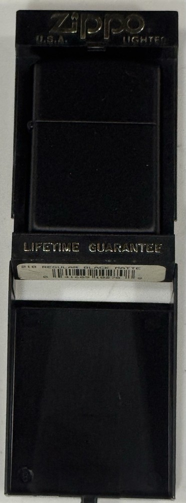 Zippo Windproof Black Matte Lighter,  Item 218, New In Box