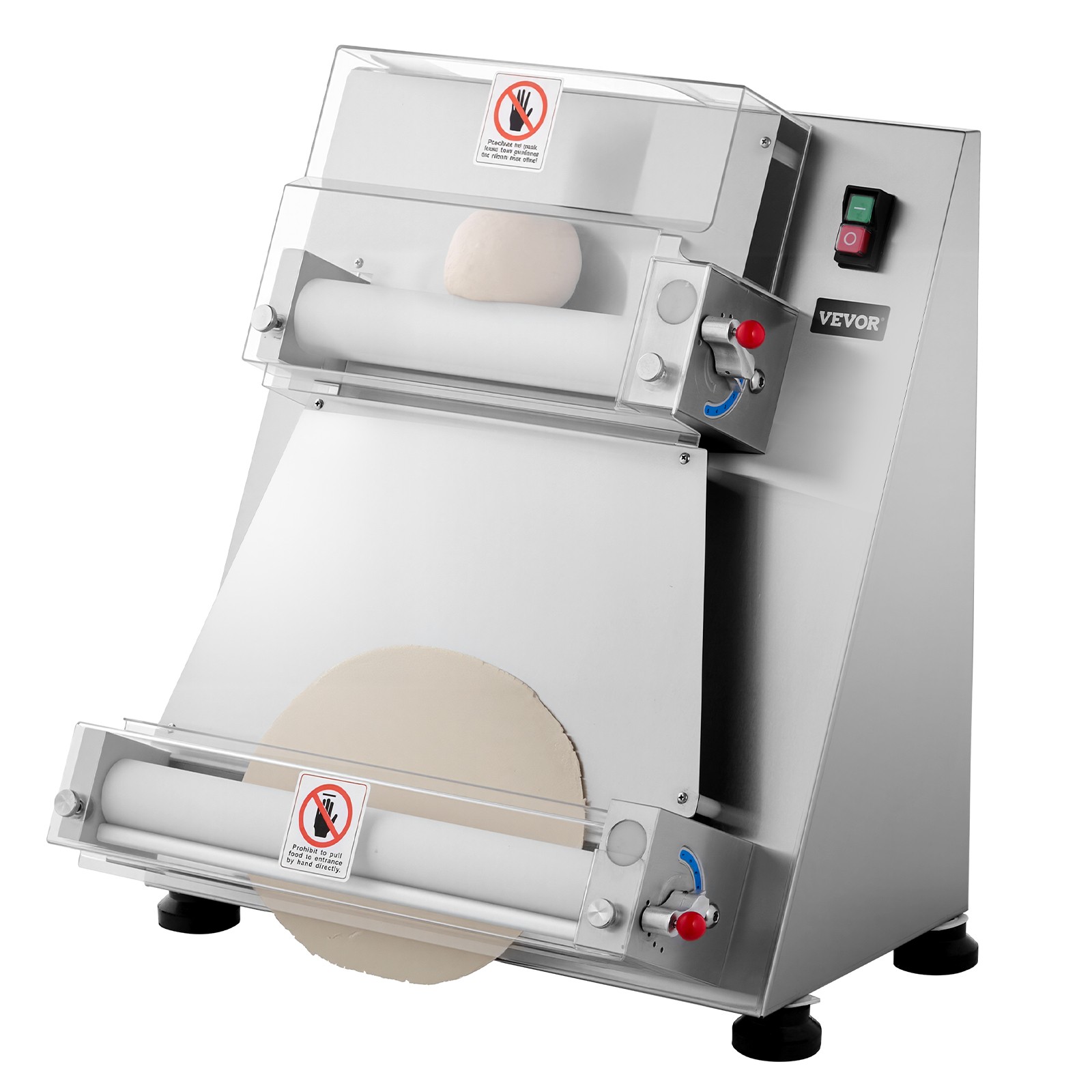 VEVOR 16 Inch Pizza Dough Roller Sheeter Semi-automatic Commercial Dough Press