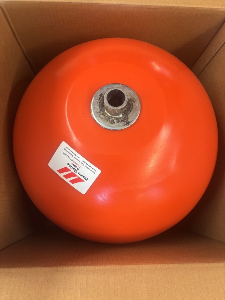 Walsh Marine Spherical Barrier Float 18" dia Galvenized Pipe-Through Model
