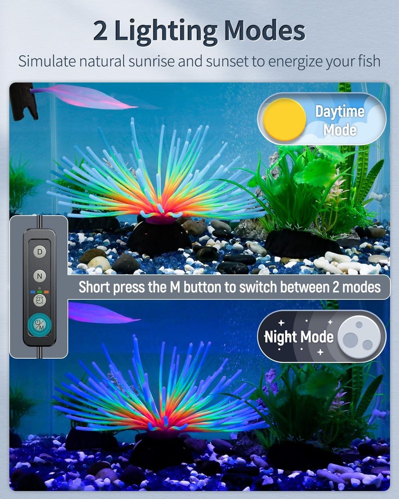 Pawfly 6 W Extendable Aquarium LED Light for 6 to10 6"-10", Basic with Timer
