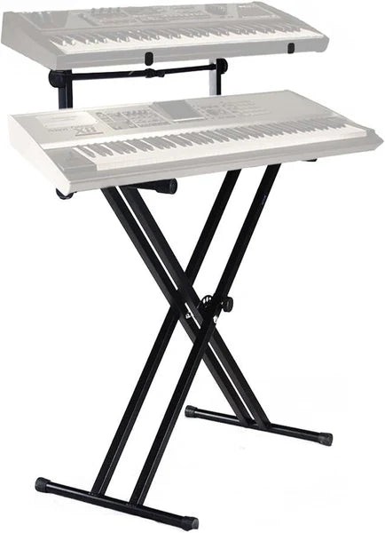 MR DJ KS650 2 Tier Doubled Keyboard Stand Adjustable Locking Straps & Quick