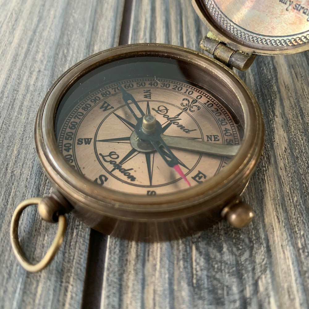 Solid Brass Boy Scouts Pocket Compass Gift