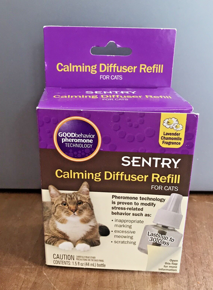 Sentry Calming Diffuser Refill Cats 1.5 Oz Lavender Chamomile Fragrance