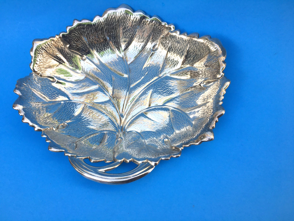 Leaf-Shape Nut Candy Dish By Wilcox International Silver