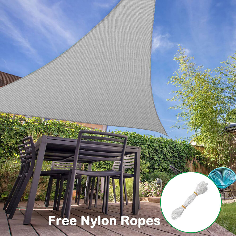 Sun Shade Sail Canopy Garden Patio Anti-UV Net Shelter Triangle Cover Outdoor
