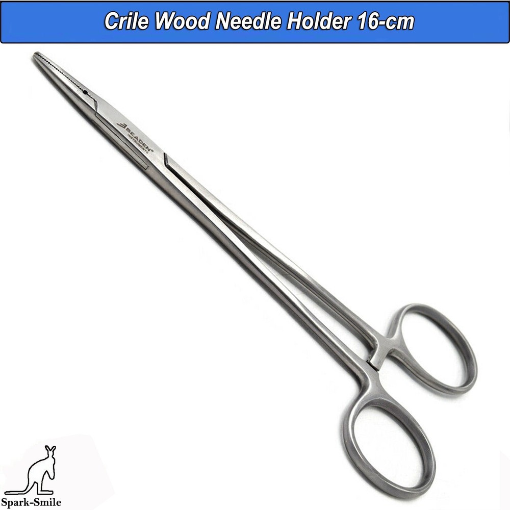 Surgical Suture Crile Wood Needle Holder Locking Forceps Veterinary Instruments