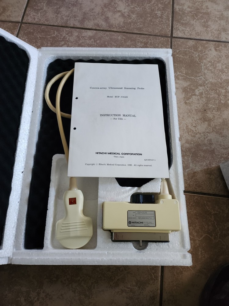 Hitachi EUP-C314G Convex Array Ultrasound Probe With Manual
