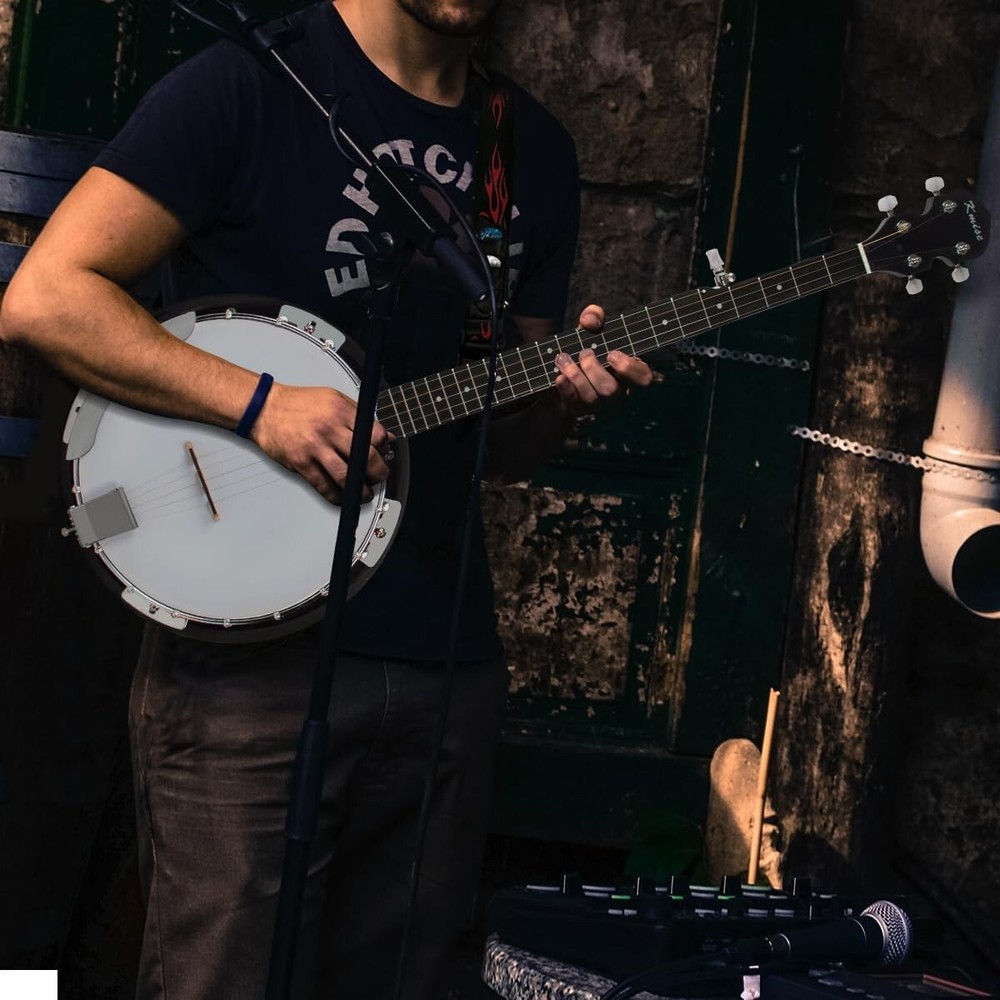 Sapele Back Full Size 5-String Resonator Banjo - Complete Starter Pack Included