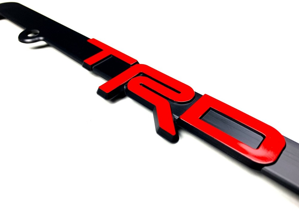 TRD Toyota Racing Development License Plate Frames, 3-D Raised Letter Frames