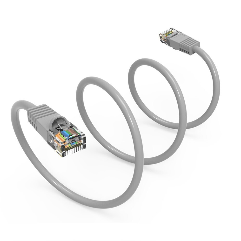 4FT Cat5E RJ45 Ethernet LAN Network UTP Snagless Patch Cable Pure Copper Gray