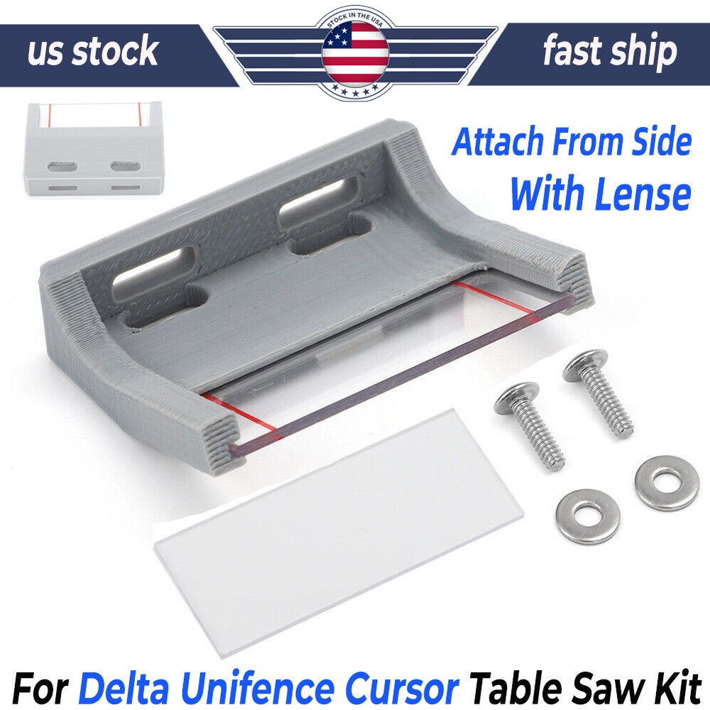 For Delta Unifence Table Saw Cursor with Lense , Improved Kit , Attach From Side