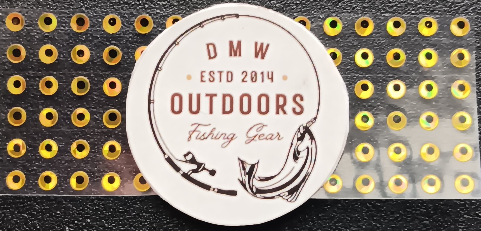 Holographic Flat Adhesive Fish Eyes, Multi Sizes & Colors Available, Fly Tying