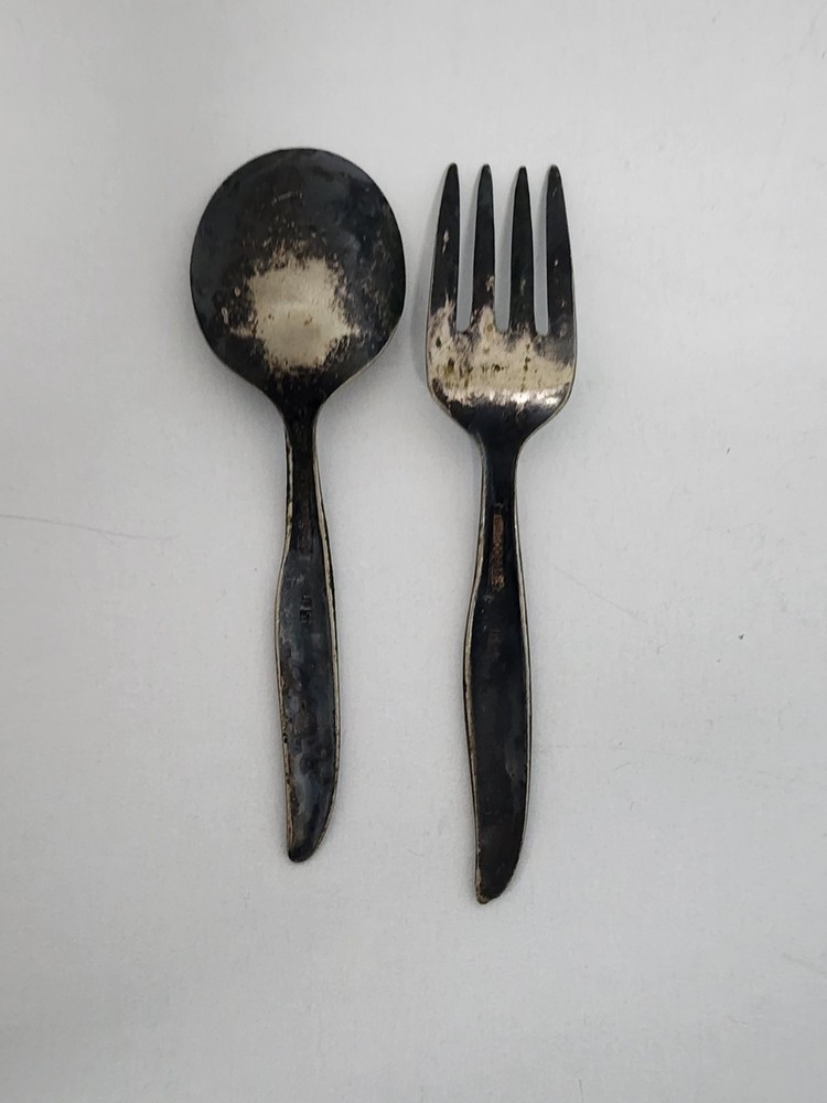 Vintage William Rogers Silverplate ? Minature Fork and Spoon