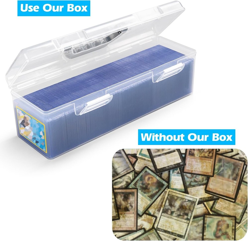 Storage Box for Toploader, Trading Card Storage Box Plastic, Playing Card Case,