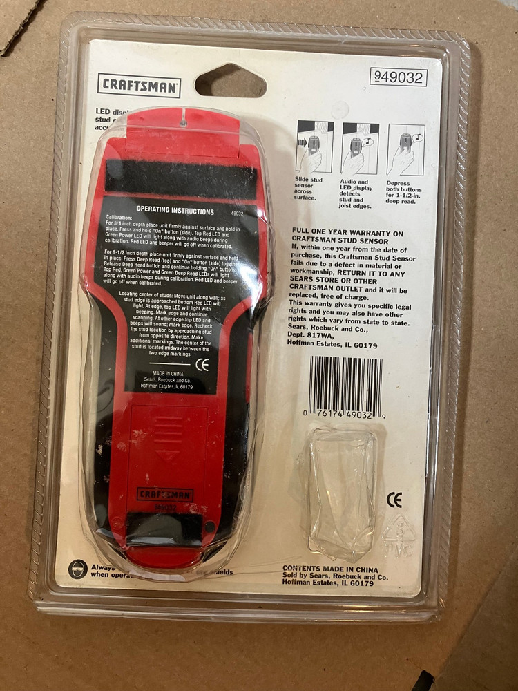 Craftsman 49032 Deep Read Stud Joist Sensor Tested