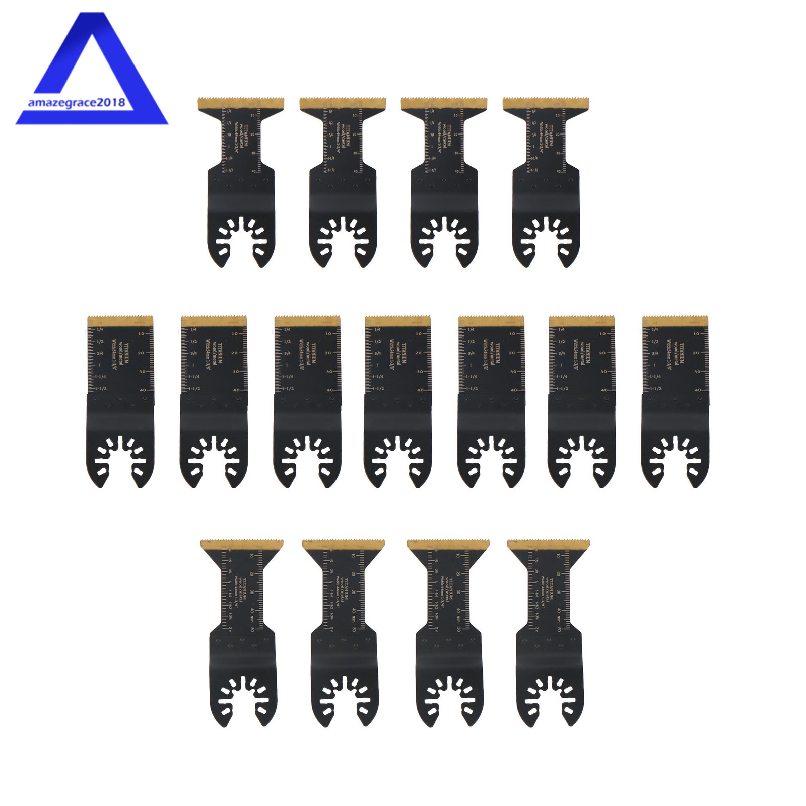 15 PCS Titanium Oscillating Saw Blades Metal Cutting Multitool Blades for Nails