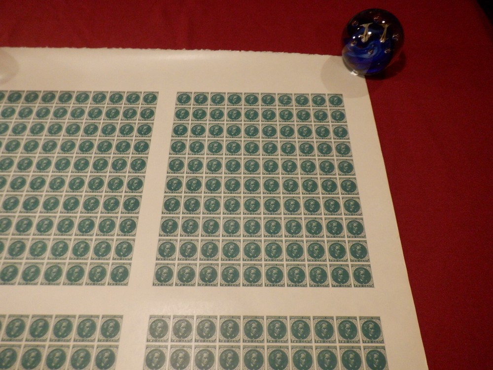 Sheet-400 Confederate #14 Unofficial Printing Dietz #CSAU-1 1926 - Ivory Vellum