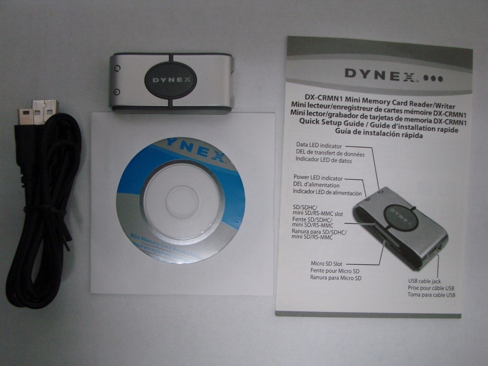 Dynex  6-in-1 USB 2.0 Mini Multi-Memory Card Reader Micro sd DX-CRMN1