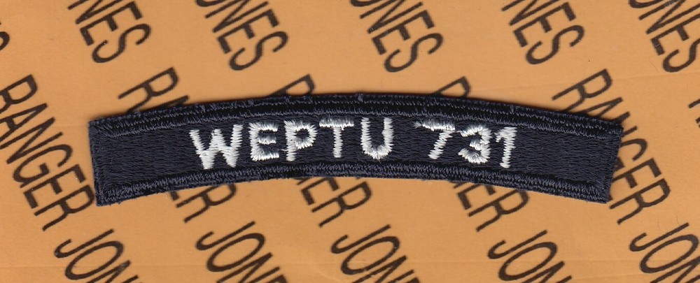 USN Navy Weapons Test Unit 731 WEPTU Tab 3.5" patch