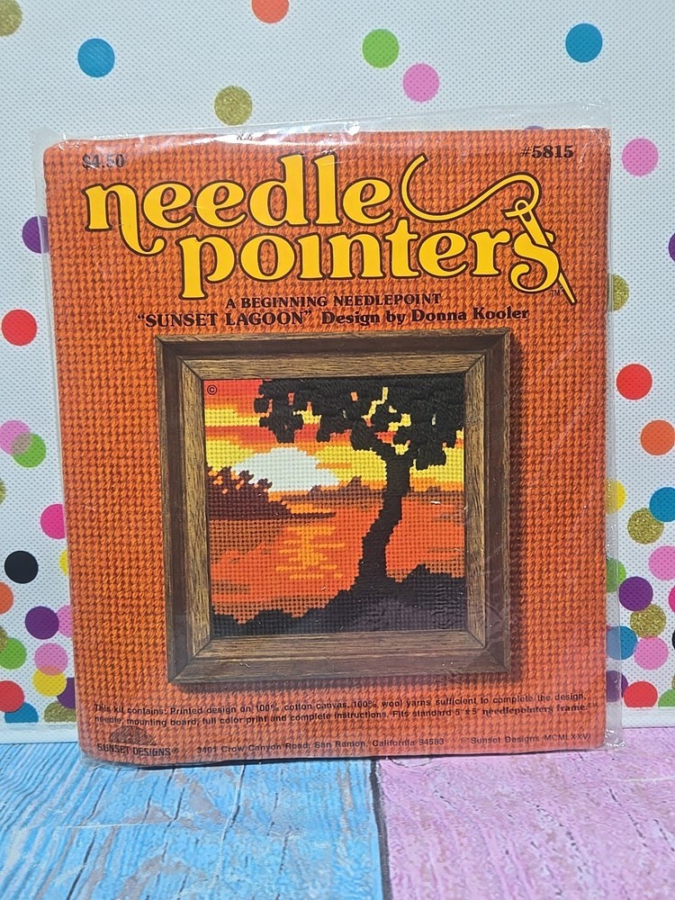 Vintage Needle Pointers 5815 - Sunset Lagoon Needlepoint NIP