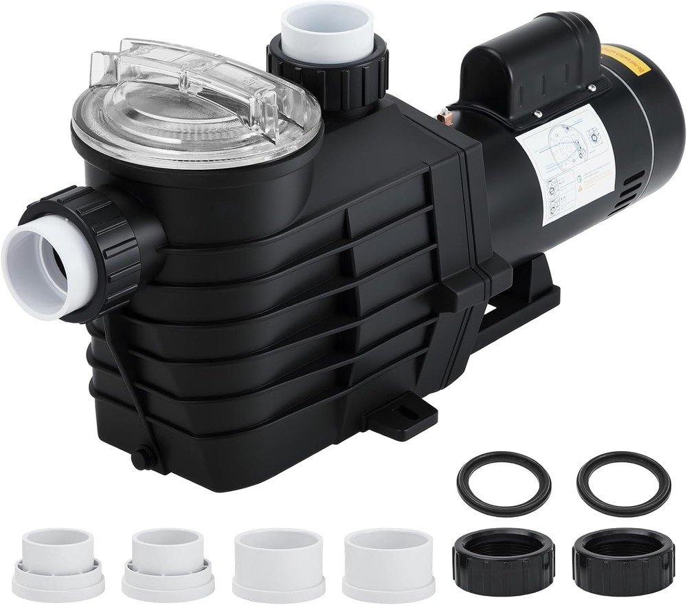 2.5HP Pool Pump Above/In Ground Dual Voltage Self Priming Single Speed+ Strainer