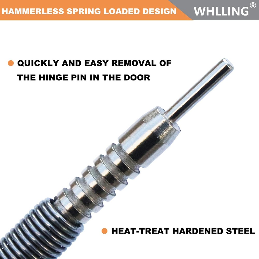 WHLLING Hammerless Door Pin Removal Tool, Spring Driven Hinge Punch