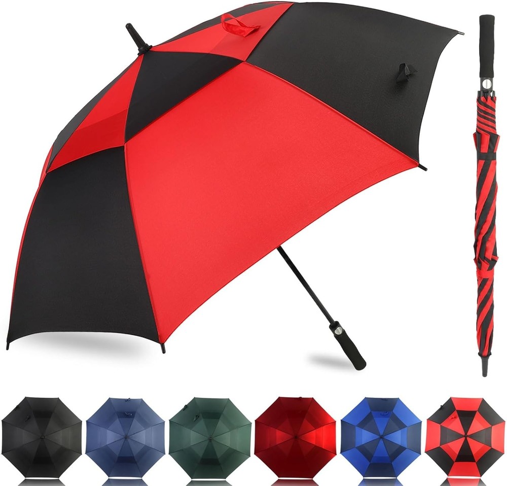 Automatic Open Golf Umbrella 54/62/68/72 Inch, Extra Large Windproof Vented D...