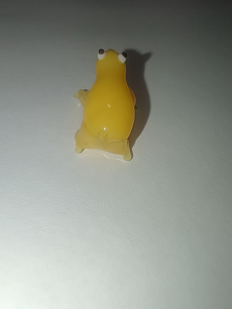 ½" TALL MINI Hand Blown Glass Frog