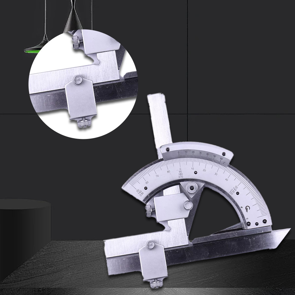 0-320° Precision Angle Measuring Finder Universal Bevel Protractor Vernier Tool