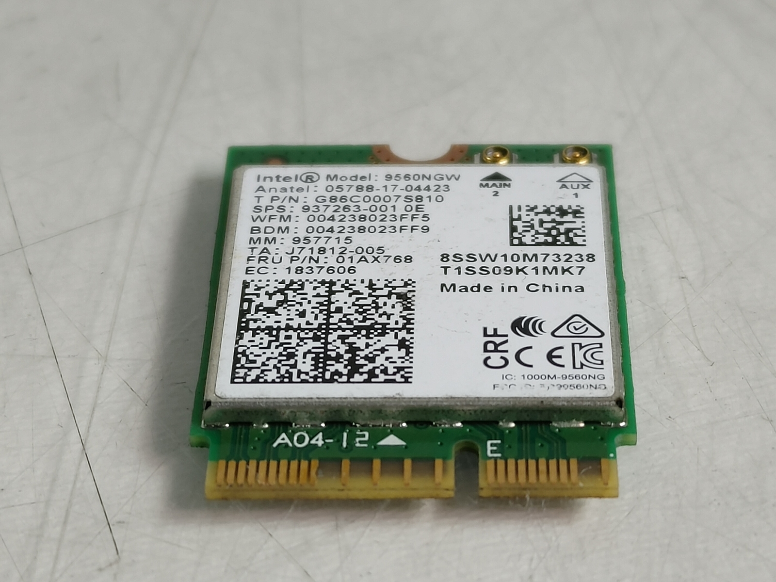 Lenovo 01AX768 AC-9560NGW 802.11ac M.2 WiFi Card + Bluetooth 5.1