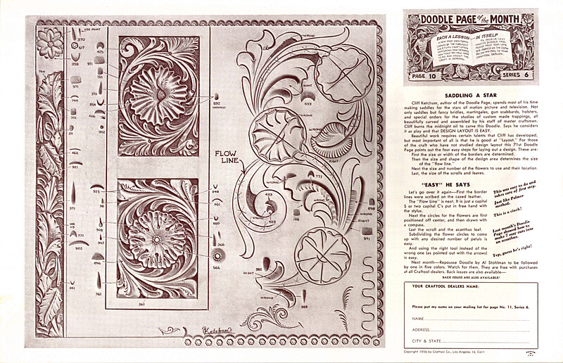 Leather Craft Doodle Pattern    SADDLING A STAR