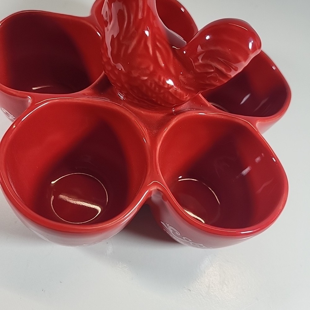 Temptations By Tara Doodle Doo Ceramic Egg Holder Centertaining Serving Dish