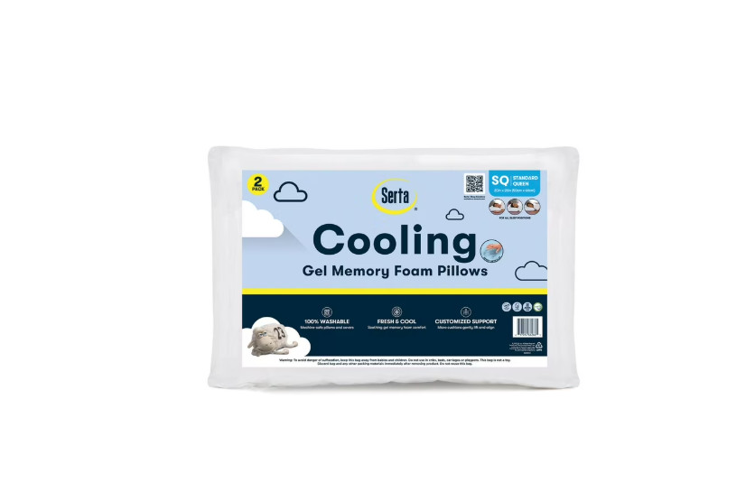 Serta 2-Pack Cooling Gel Memory Foam Bed Pillow