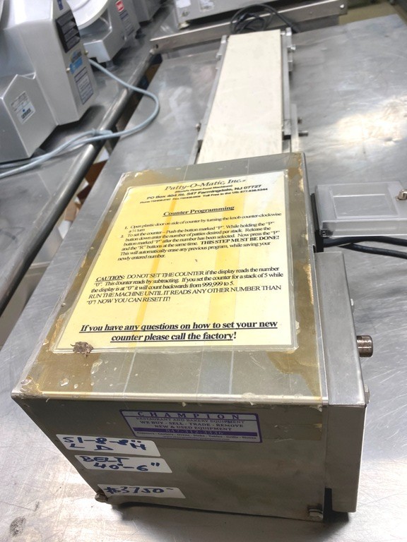 Conveyor Patty-Matic For Automatic Patty Forming Machine 330A