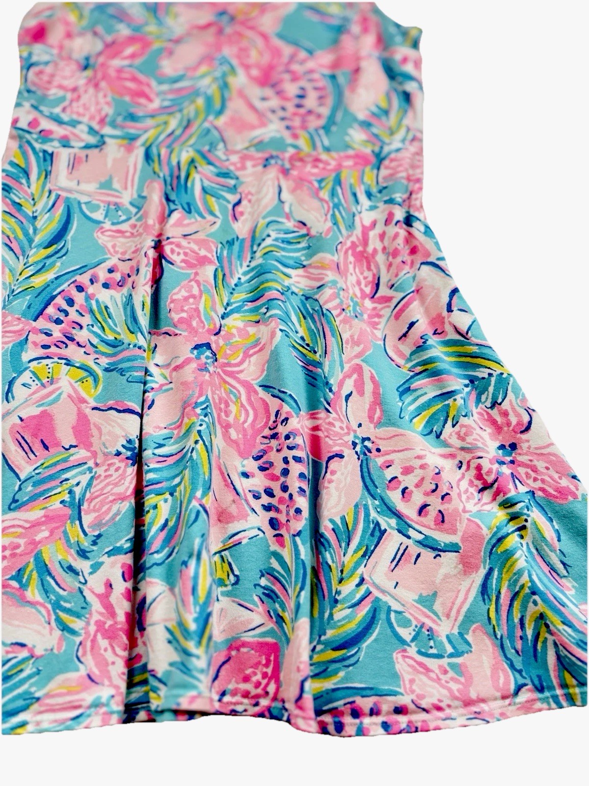 Lilly Pulitzer Girls Carice Fit & Flair Dress Juicy Story Pattern Lattice Bk 14