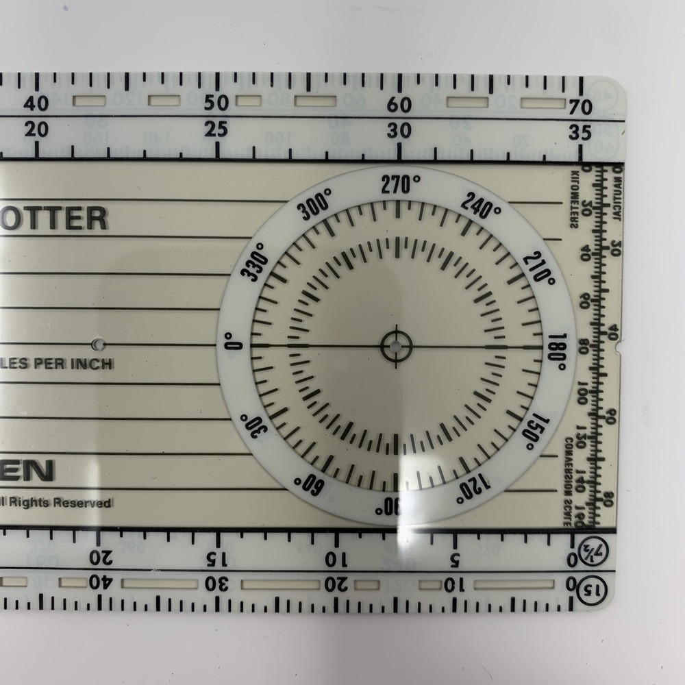 1982 Jeppesen Enroute Plotter PV-2 Scale With Instructions Envelope Englewood CO