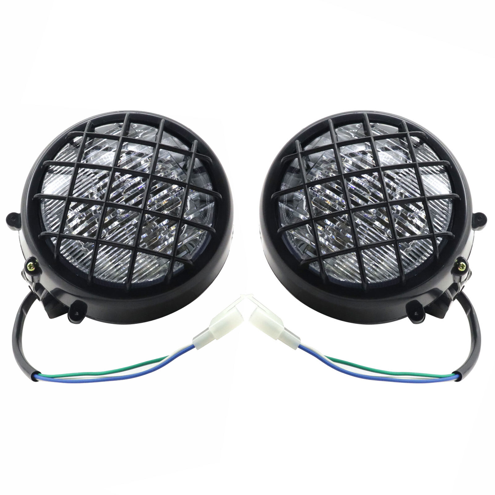 us 2x Led Headlight fit Yamaha 1987-06 Banshee lens bulbs lights grills Warrior