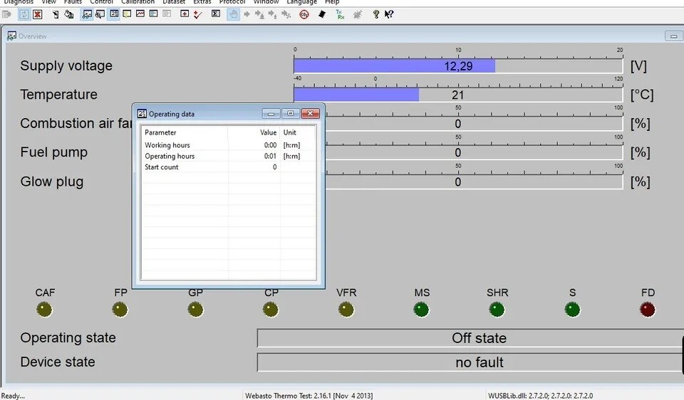 Eberspacher Webasto COMBINED DIAGNOSTICS Interface Cable Automotive Heaters