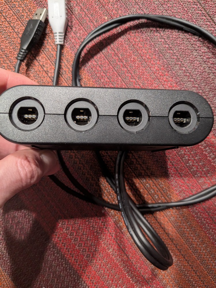 Nintendo GameCube OEM Controller Adapter for Wii U/Switch 1 & 2 WUP-028 - Tested