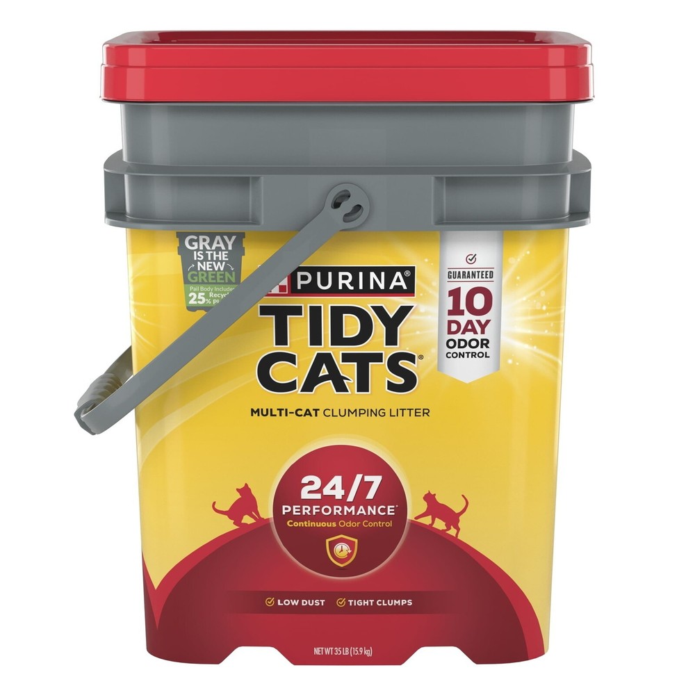 Multi-Cat Clumping Kitty Litter, 24/7 Performance Deodorizing, 35 lb Pail