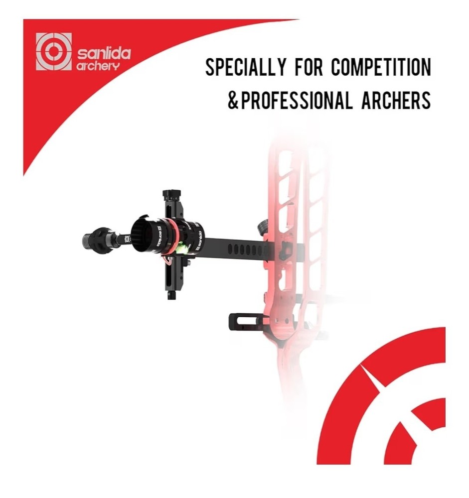 Sanlida Archery Hero10 Advanced Target Compound Bow Sight Scope with 8X
