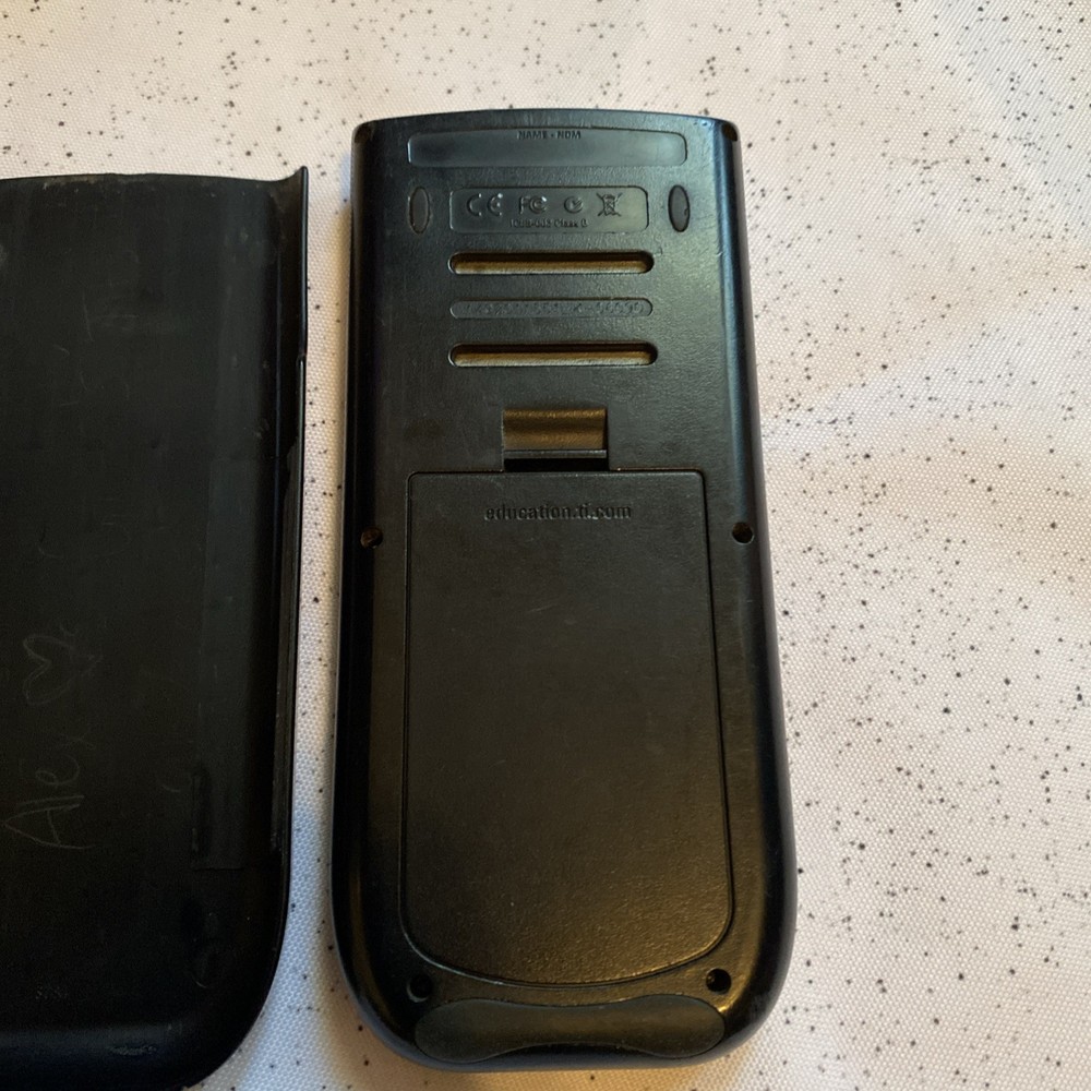 Texas Instruments TI-84 Plus Graphing Calculator - Black With Cover ~ Works