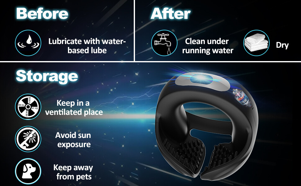 10 Vibrating Prostate Massager Penis Erection Cock Ring Vibrator Sex Toy for Men