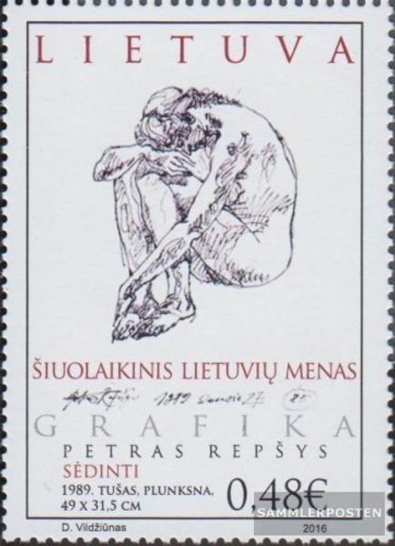 Lithuania 1225 MNH 2016 Contemporary Art