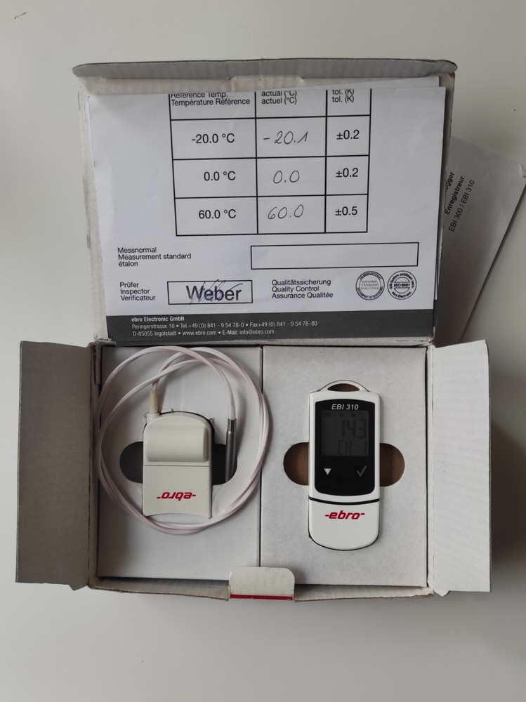 EBRO EBI 310 Temperature Data Logger + TPX 250 Probe (-80°C)