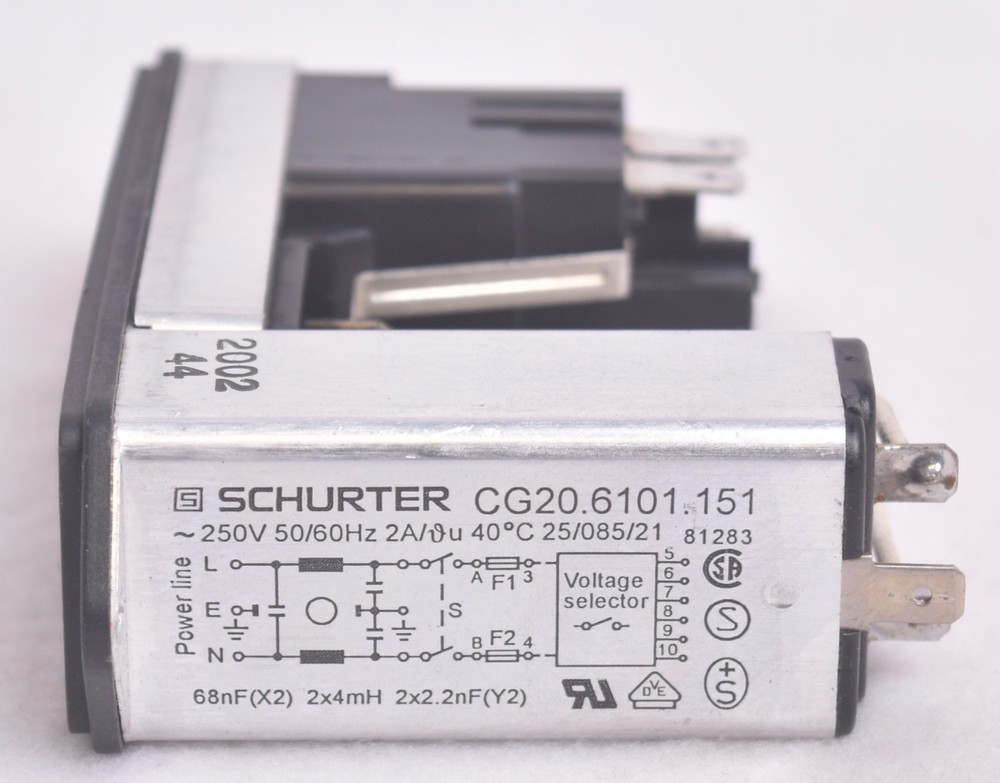 Schurter 2-Pole Fuse Drawer for Power Entry Module CG20.6101.151