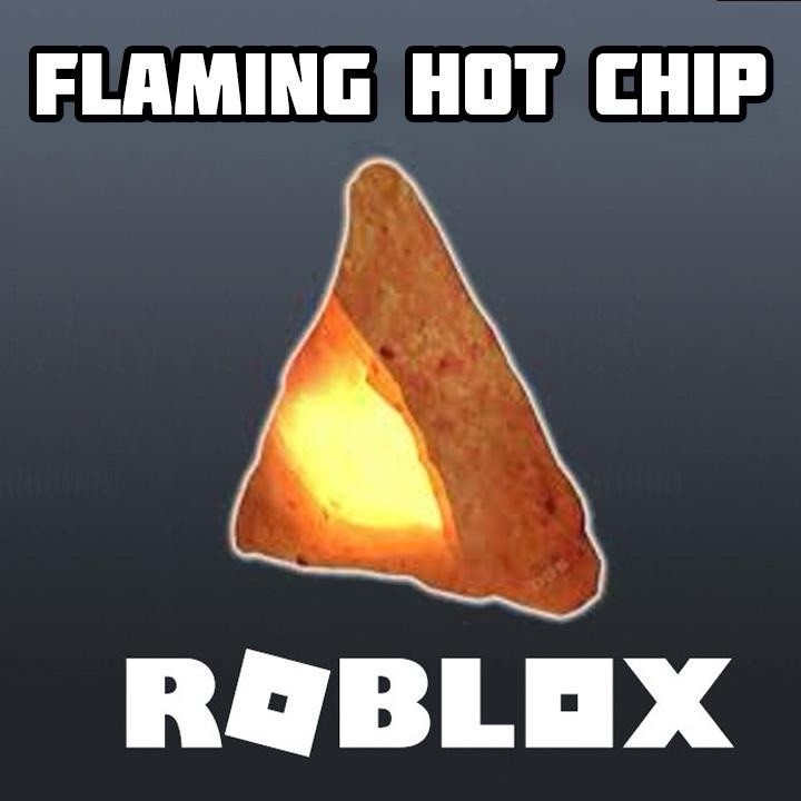 Robl0x Flaming Hot Chip Head Toy Code Global All Platforms Sent Fast