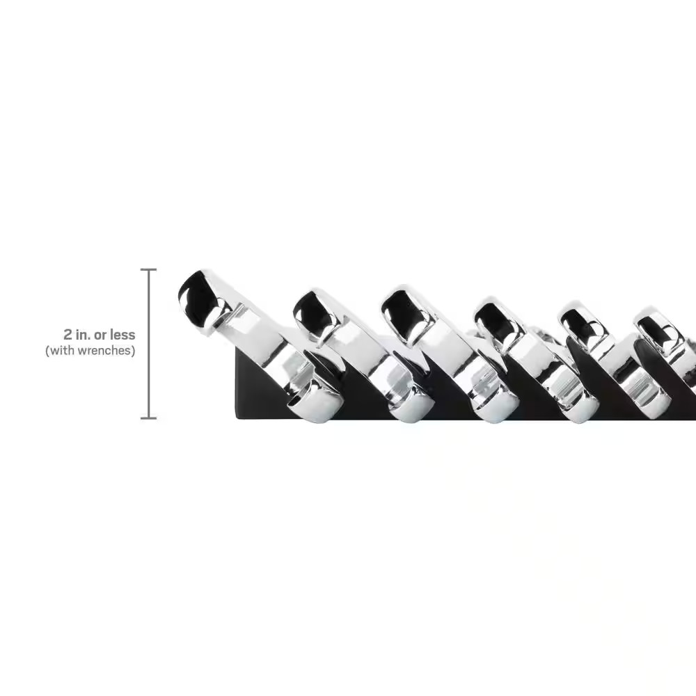 15-Tool Wrench Organizer Rack (Black)