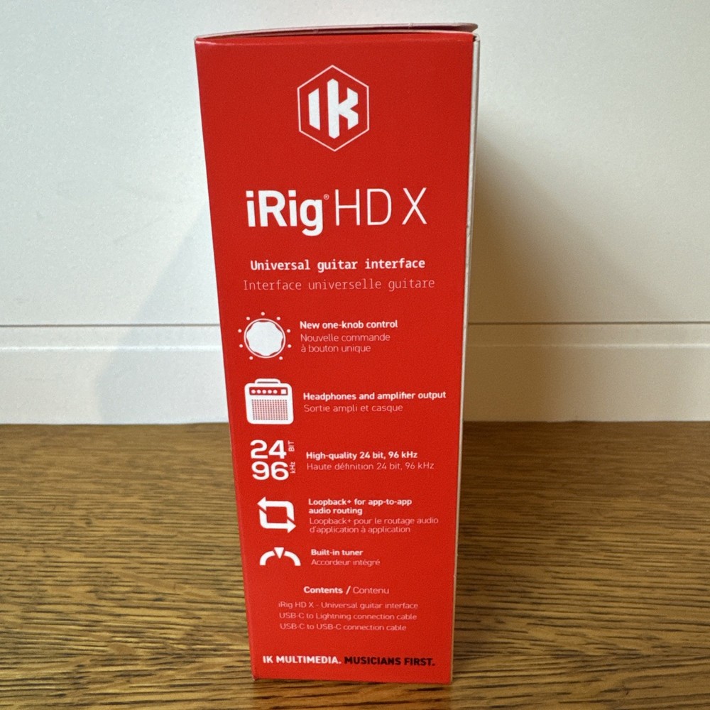 IK Multimedia iRig HD X Guitar Audio Interface - iOS, Windows, Mac, Android
